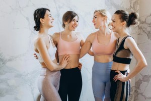 Group of fitness instructors celebrating together in Atlanta